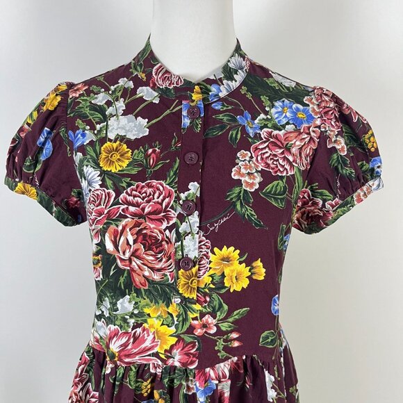 $498 NWOT SEE BY CHLOÉ Floral Print Cotton Multicolor Dress Size 40 - Picture 3 of 13